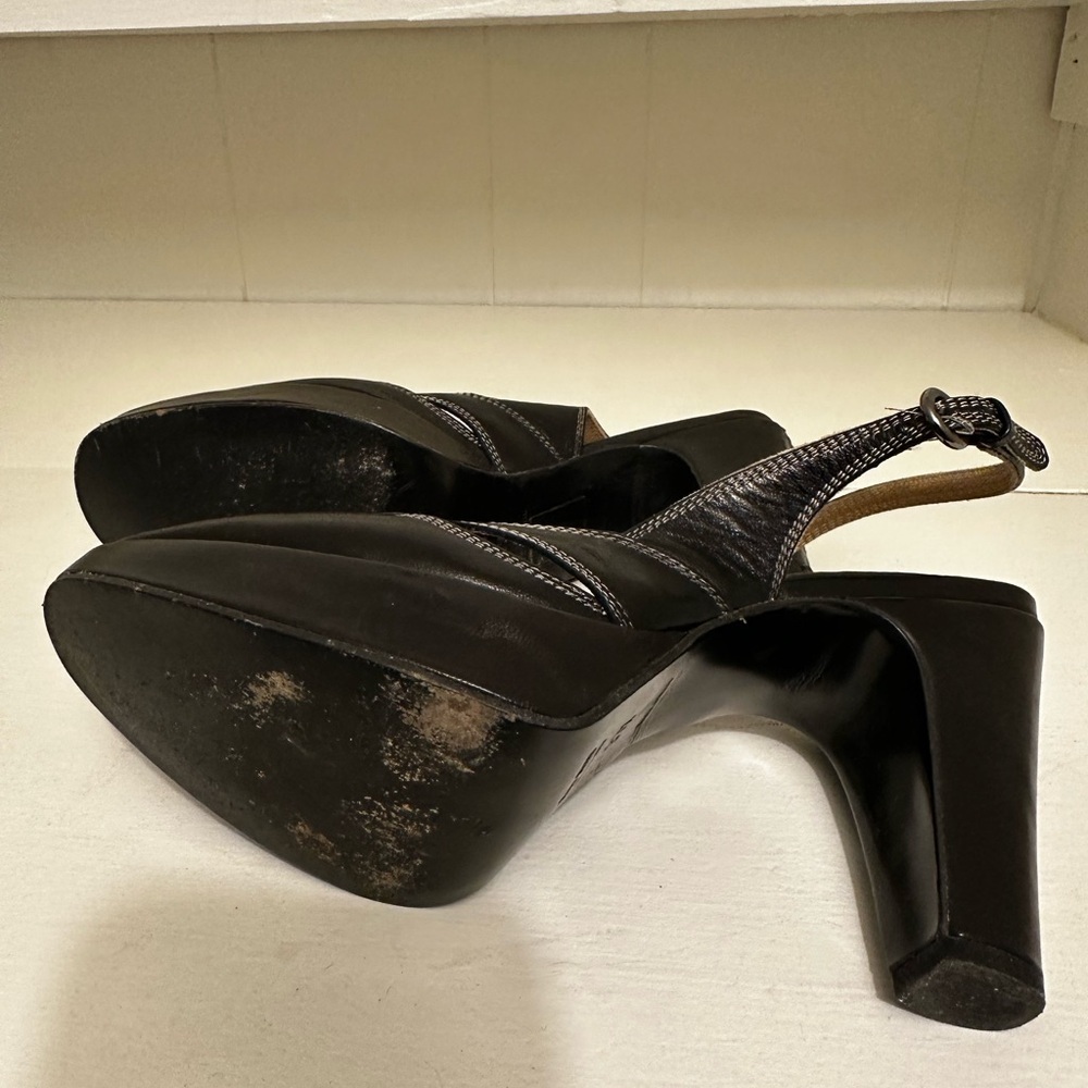 MIU MIU Leather Sling Back Pumps Size 7.5 (EU 37.5) - Picture 8 of 8